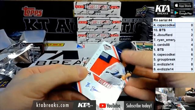 KTAuthentics - 2020 Panini Stars and Stripes Baseball 5 hobby box break - Random Serial Number #4 смотреть онлайн