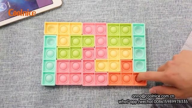 coolnice Silicone Squeeze Grab Sensory Fidget Toy Customize Push Pop Bubble Silicone pop push toys смотреть онлайн