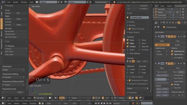 Modeling A Bicycle With Blender - Modeling A Reference Chain Guard смотреть онлайн