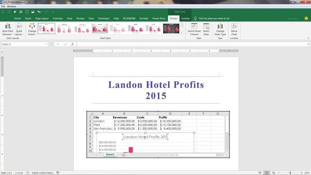09 09 Inserting an Excel table for calculations and charts смотреть онлайн