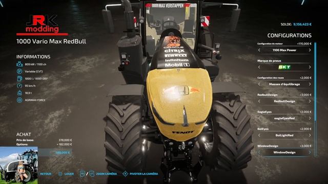 FS 22 : Mod Fendt 1000 Vario Max Redbull Tractor смотреть онлайн