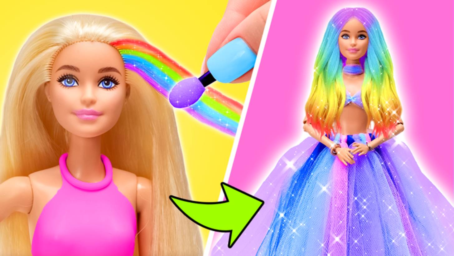 Идеальный образ для Барби 🌈✨🤩 Лайфхаки для кукол, которые вам точно нужны! смотреть онлайн