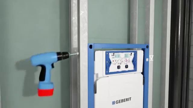 Geberit Sigma 12 (UP320). Установка инсталляции в стену из гипсокартона. смотреть онлайн