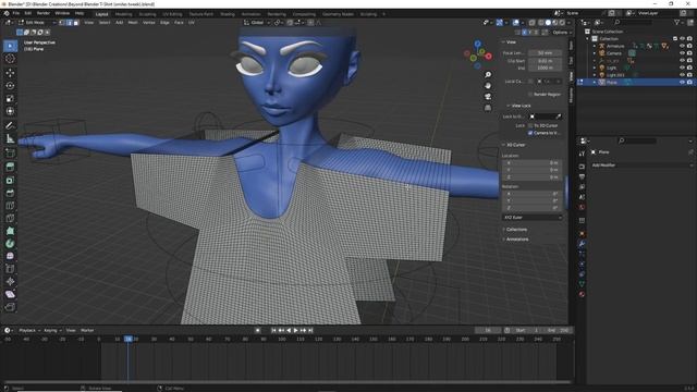 T-Shirts and Sewing (My Preferred Method) | Blender Cloth Simulation смотреть онлайн