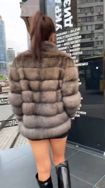 Шуба из седого соболя. Соболь автоледи. Соболь на заказ в Киеве.