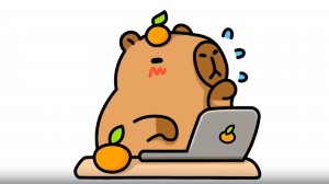 Как нарисовать работающую симпатичную капибару