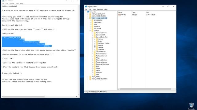 PS/2 mouse and keyboard not working in Windows 10 - SOLUTION / FIX! смотреть онлайн