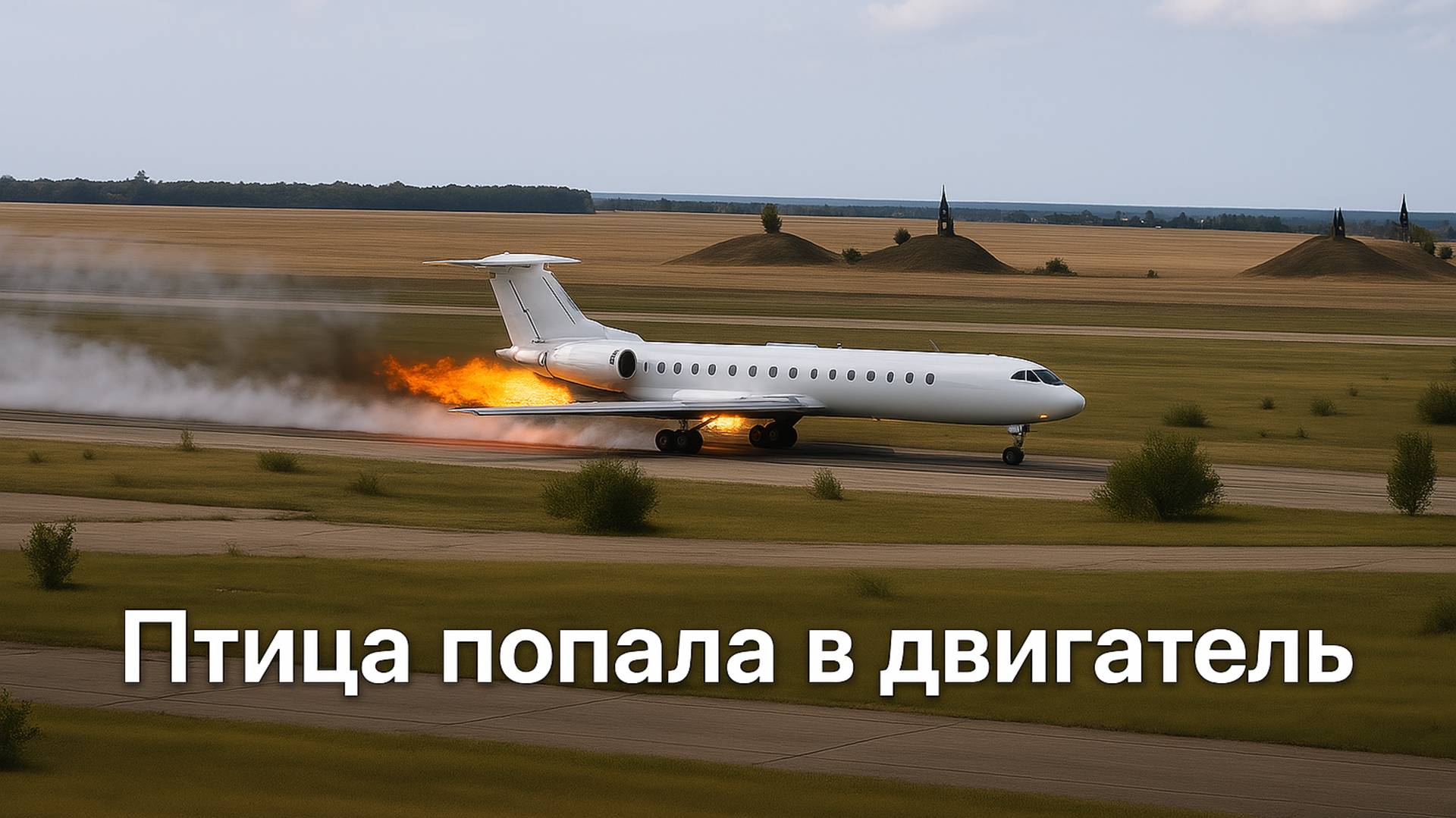 Авария Ту-134А в Гвардейском (Крым, 2006) смотреть онлайн
