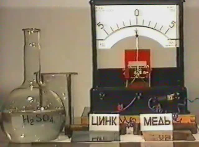 Физика. Опыты. Электричество и магнетизм. Постоянный электрический ток. Химическая ЭДС смотреть онлайн