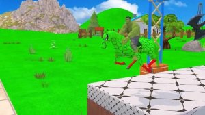 Долгий Трамплин с Коровой, Слоном, Гориллой, Бегемотом и Тигром – Игра про Животных – Смешные 3D