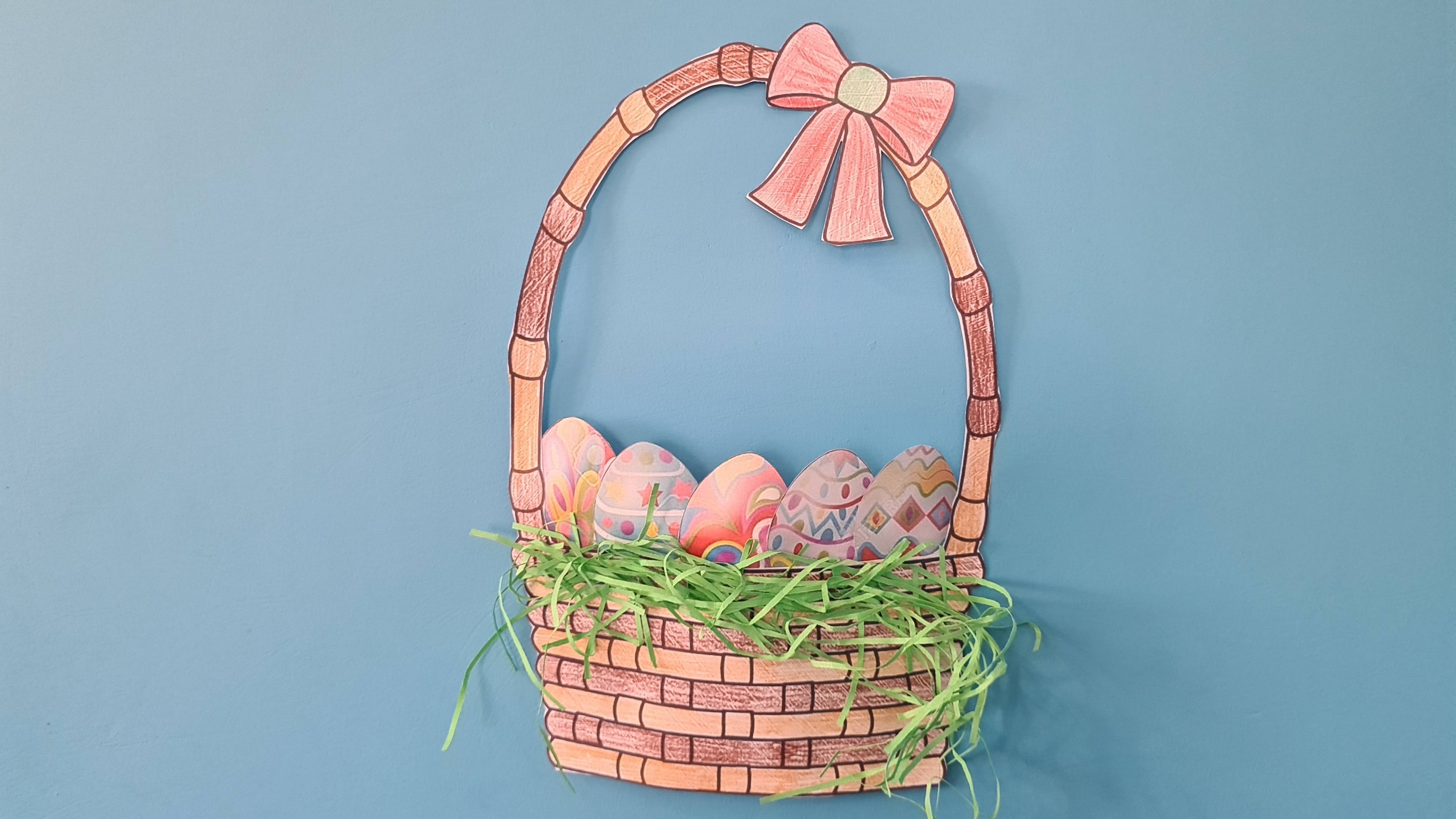 Пасхальная корзина.Поделка на пасху. Пасхальные яйца