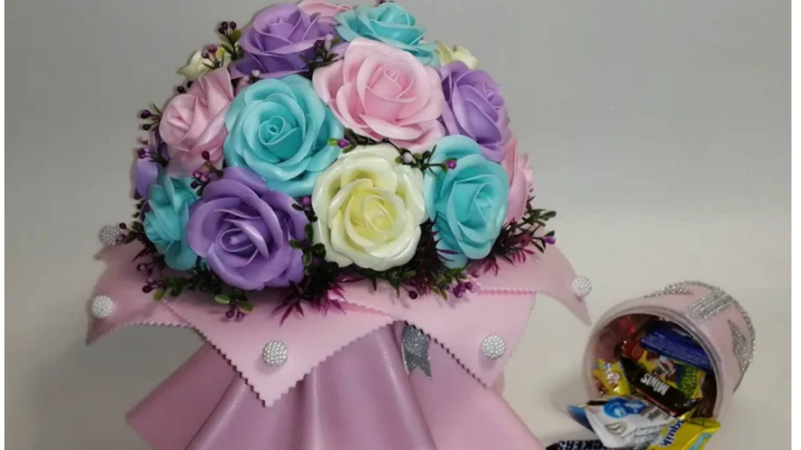 Букет светильник из изолона с сюрпризом. Букет, светильник, бокс. 3в1 смотреть онлайн