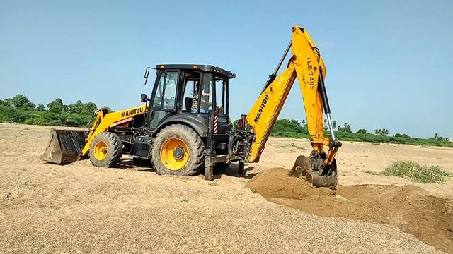Awesome! Manitou Terex TLB 740S Backhoe Work | River construction | CTV смотреть онлайн