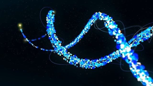 3d spiral double helix of abstract particles GGBKX67 смотреть онлайн