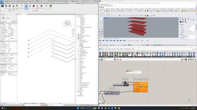 Rhino inside Revit, Creating Columns (tutorial video) смотреть онлайн