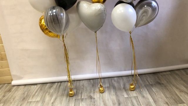 Набор воздушных шаров Golden Love от студии аэродекора Happyballoon.ru смотреть онлайн