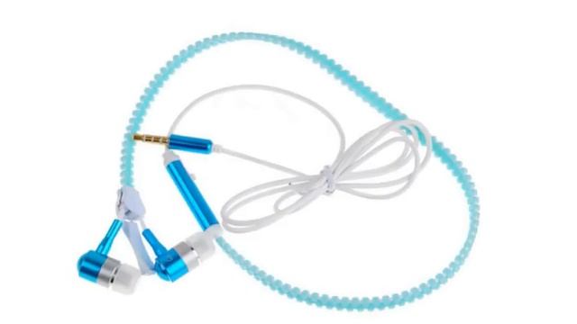 ZimIBL 3 5mm Jack In Ear Zip Zipper With Noctilucent In Night Stereo Earphones Blue смотреть онлайн