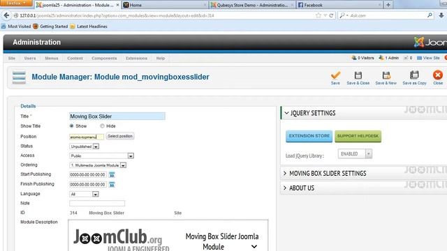Moving Box Slider Joomla Module смотреть онлайн