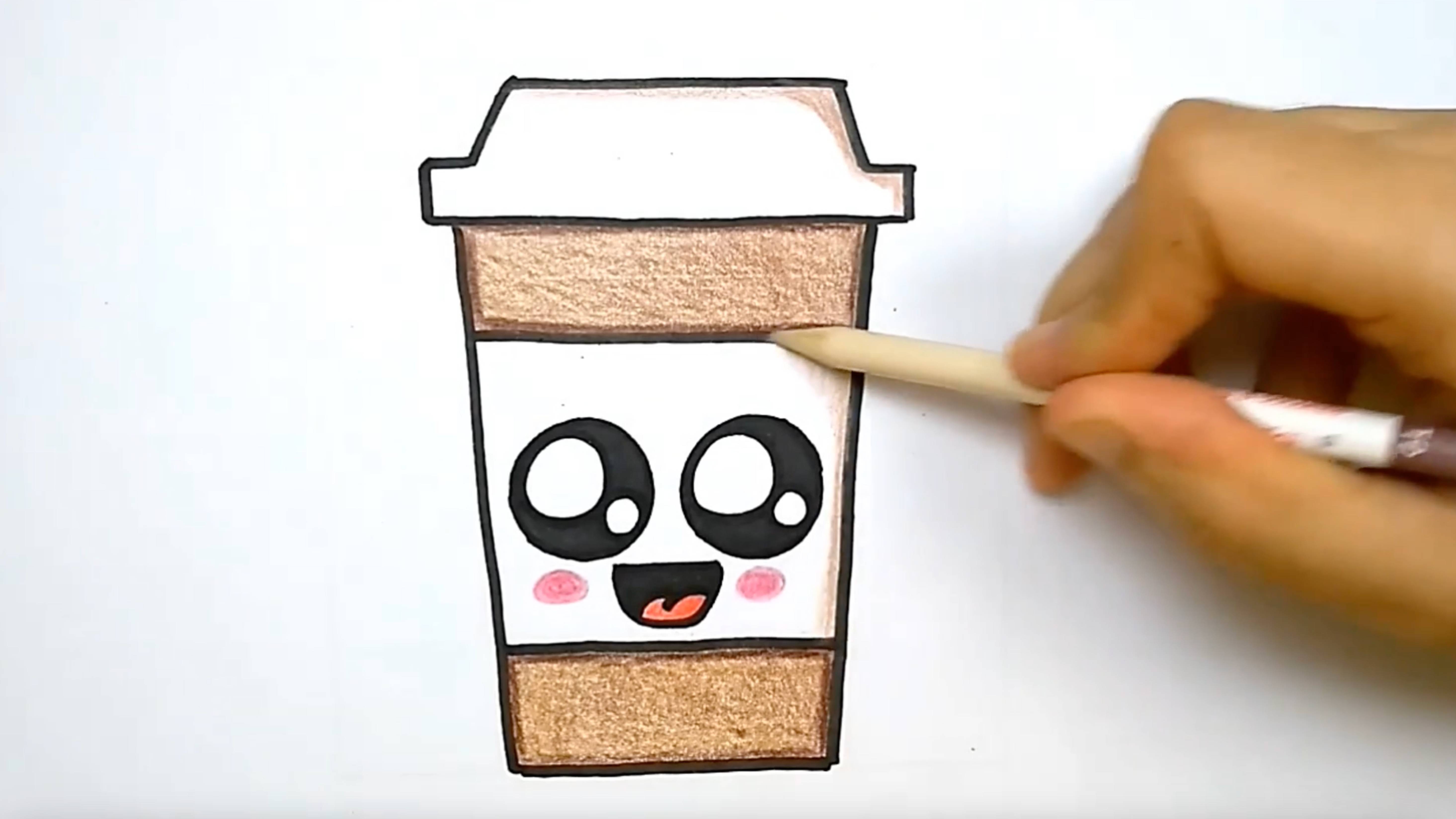 КАК НАРИСОВАТЬ СТАКАН С КОФЕМ смотреть онлайн