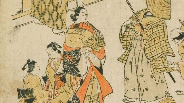 Street scene in the pleasure quarter of Edo Japan смотреть онлайн