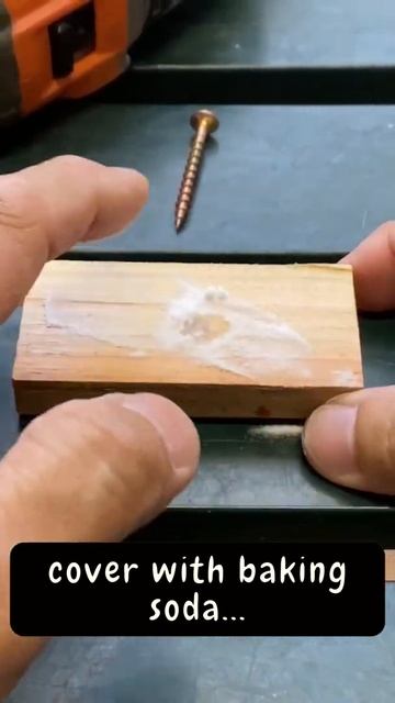 Baking Soda & Super Glue as a Wood Filler #shorts смотреть онлайн