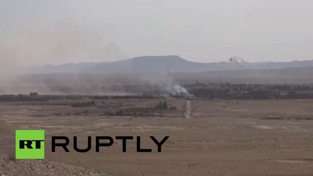 Вертолет Ка 52 атакует позиции боевиков ИГ в Сирии смотреть онлайн