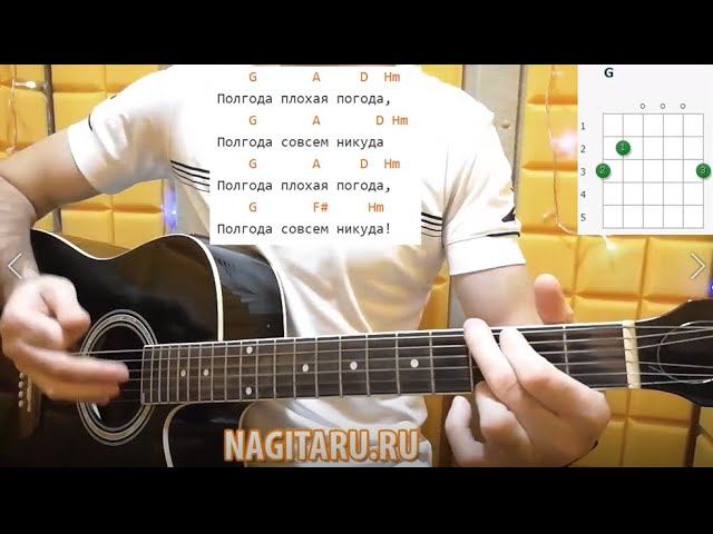 Как играть песню "Непогода" на гитаре. Табы, аккорды, разбор - Nagitaru.ru смотреть онлайн