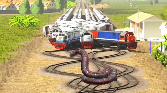 Anaconda & baby crying train | Stops the train | Bemang.drive | Train Simulator смотреть онлайн