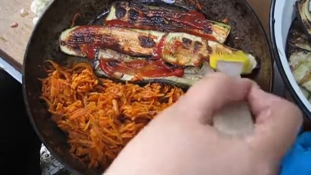 Запеканка на костре  из кабачков . Zucchini Bonfire Casserole