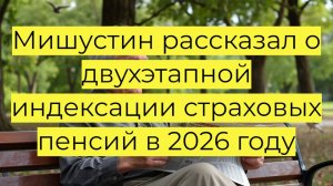 Мишустин рассказал о двухэтапной индексации страховых пенсий в 2026 году