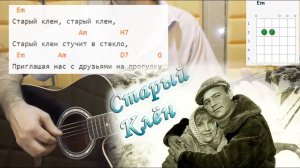 Как играть песню СТАРЫЙ КЛЕН на простых аккордах, разбор на гитаре