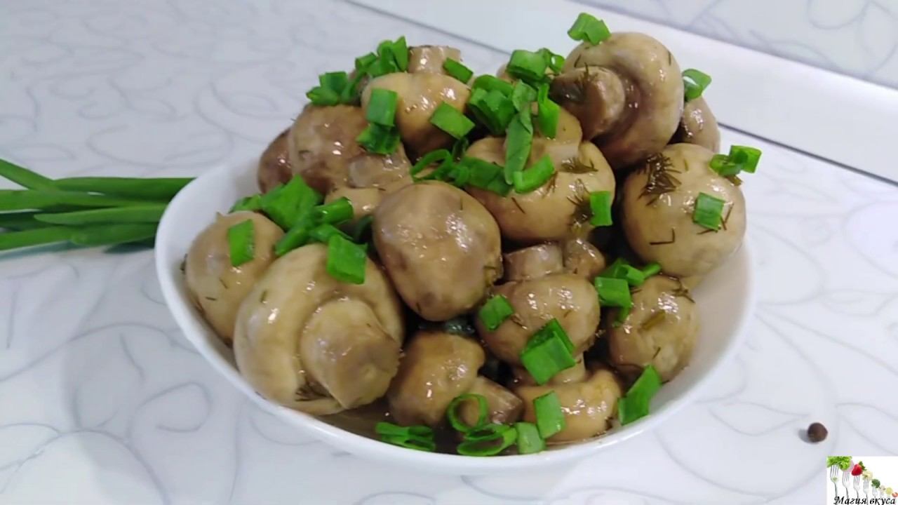 Как вкусно ЗАМАРИНОВАТЬ ШАМПИНЬОНЫ с чесноком и укропом? Грибочки вкуснее, чем в магазине смотреть онлайн