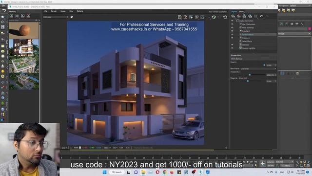 22nd January 3ds Max, Vray, Lumion Live Support | work on your files | Career Hacks смотреть онлайн