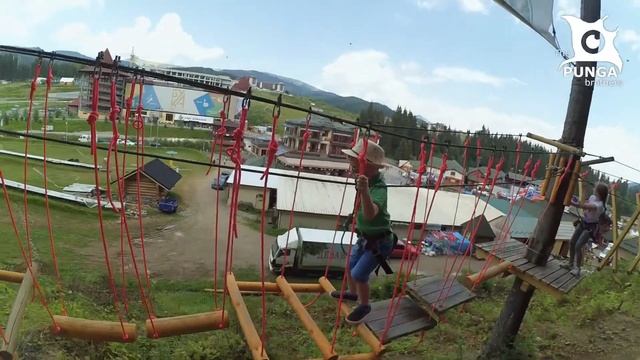 Буковель Часть 3 из 3. Веревочный парк. Веселый отдых в карпатах летом