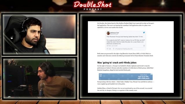 Comedian Munawar Faruqui Arrested for Joke he was Going to Tell | Our Reaction | Doubleshot Podcast