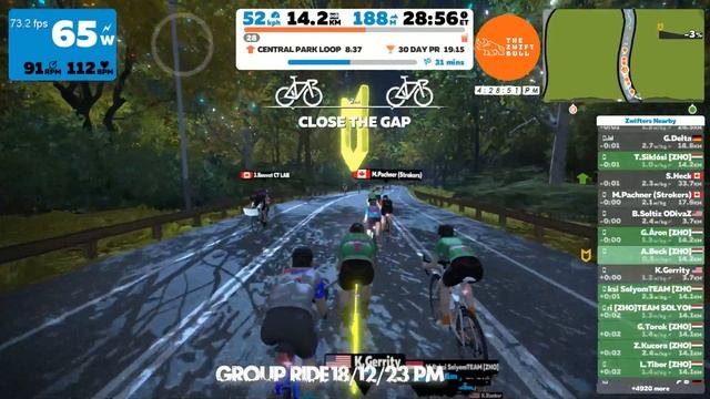 Zwift Hungary group ride PM 2018/12/23 смотреть онлайн