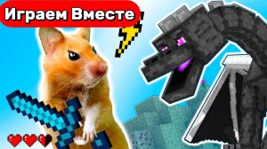 Приключения Умного Хомяка 🐹 Хомяк играет в МАЙНКРАФТ ! Хомяк против ДРАКОНА КРАЯ 🐲 #топыкатегорий