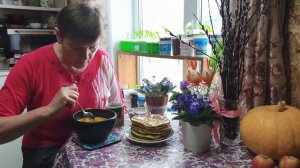 Вербное воскресенье в деревне.