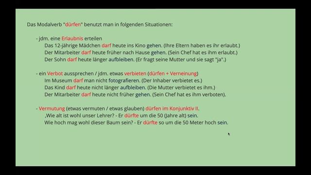 ALMANCA MODALVERBEN (dürfen, können, mögen, müssen, sollen, wollen) смотреть онлайн