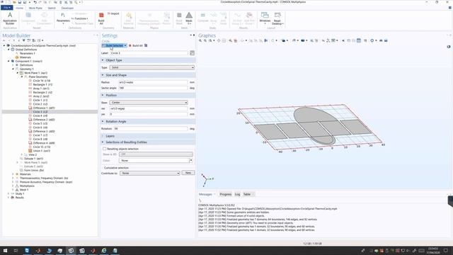 Construction of the circular spiral without complex mathematical equations| COMSOL Multiphysics смотреть онлайн