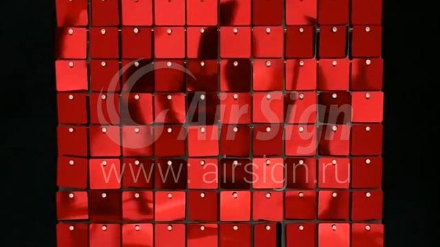 PI 33 Красный. Панель с пайетками Air Sign. смотреть онлайн