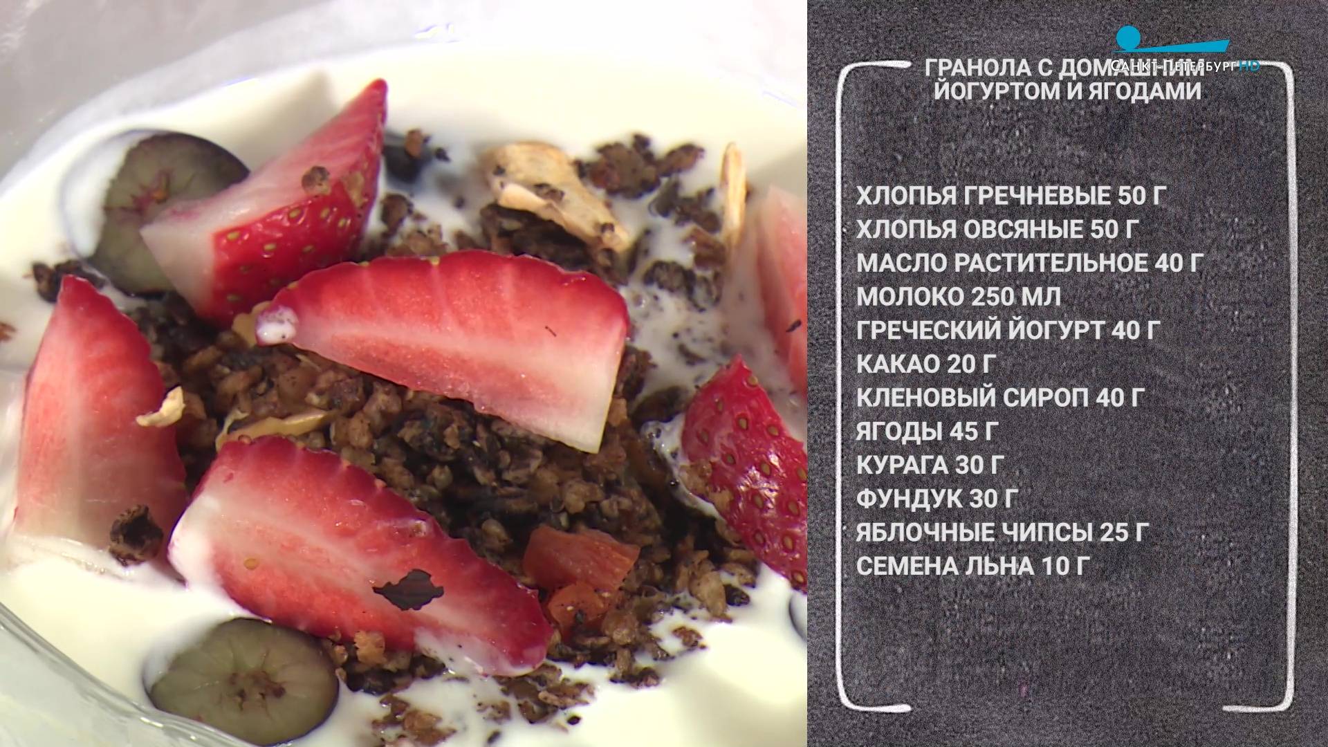 Полезный завтрак. Гранола с домашним йогуртом и ягодами