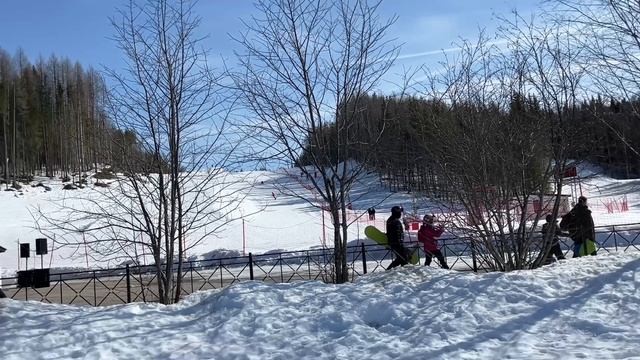 Сияние Севера в Ухте. Закрытие горнолыжного сезона.