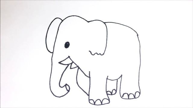 Сурет салу піл | сурет салып уйрену | simple elephant drawing смотреть онлайн