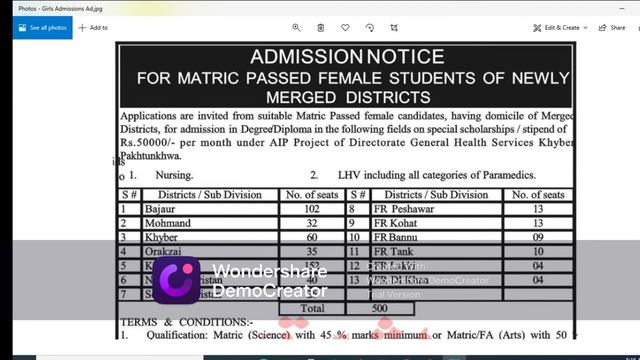 Free Admission in Nursing and LHV only for Ex-FATA Girls | With 50,000 Stipend per month | 2020 Job смотреть онлайн