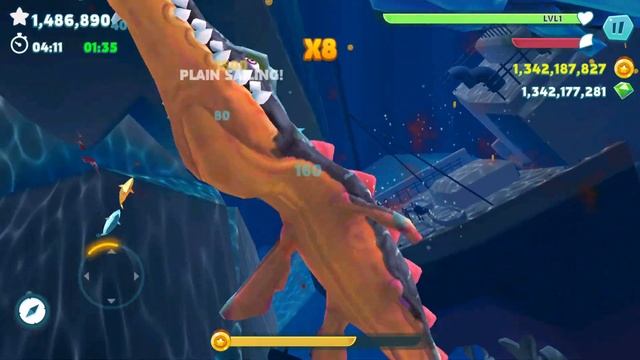 Hungry Shark Evolution - Bigger New Skin Mod Leo Shark - All 25 Sharks Unlocked Hack Gems Coins Mod смотреть онлайн