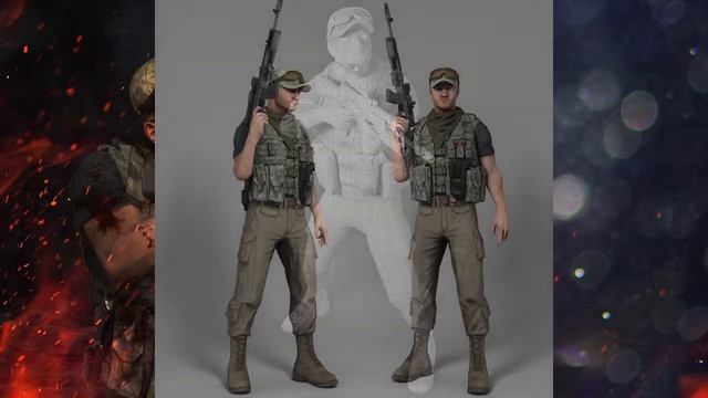 Soldier Mercenary 3d model 3ds Max смотреть онлайн