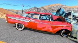 Аварии на скоростной трассе BeamNG Drive #