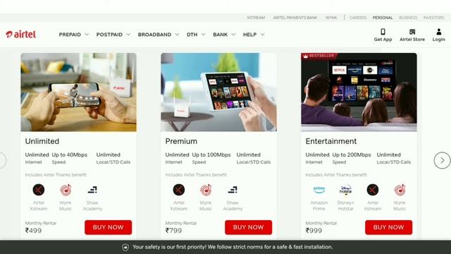 Airtel Broadband Plans 499, 799, 1499 Benefits & Price | #Airtel Xstream Fiber Speed Test смотреть онлайн