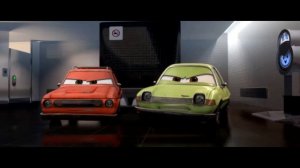 Дисней и другие в мультфильме Тачки 2, Часть 16   Разборка в туалете